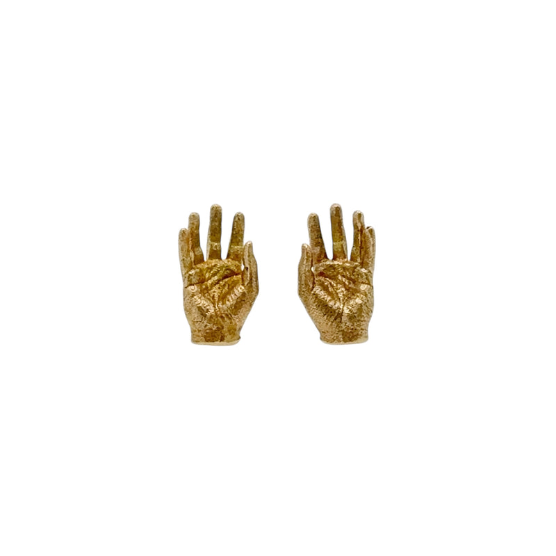 Gold Hand Studs - Fraser Hamilton