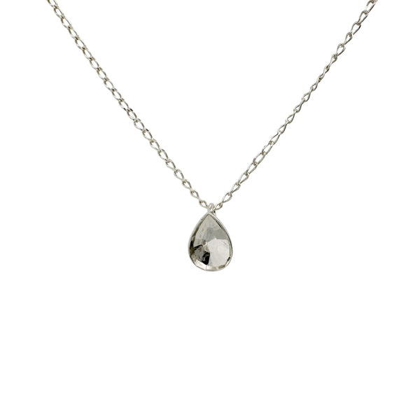 Teardrop Impression Silver Necklace - Louise Fischer