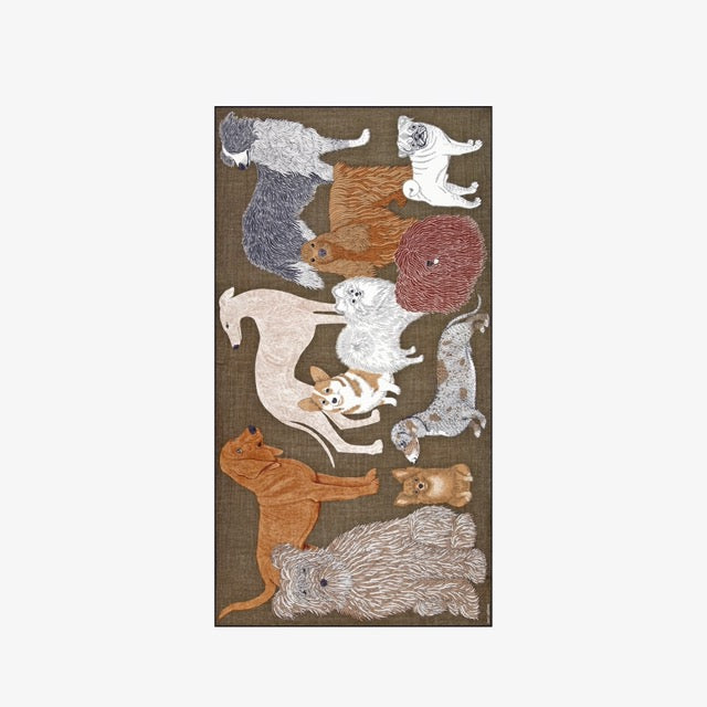 Toutou Cotton Scarf in Grey - Inoui Editions