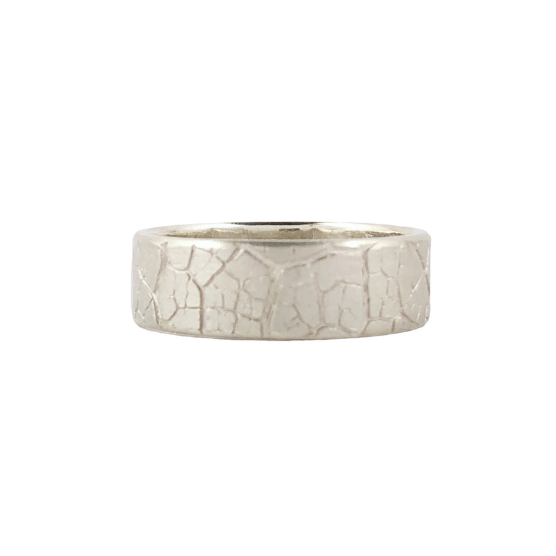 Leaf Impression Ring in Silver -  Louise Fischer