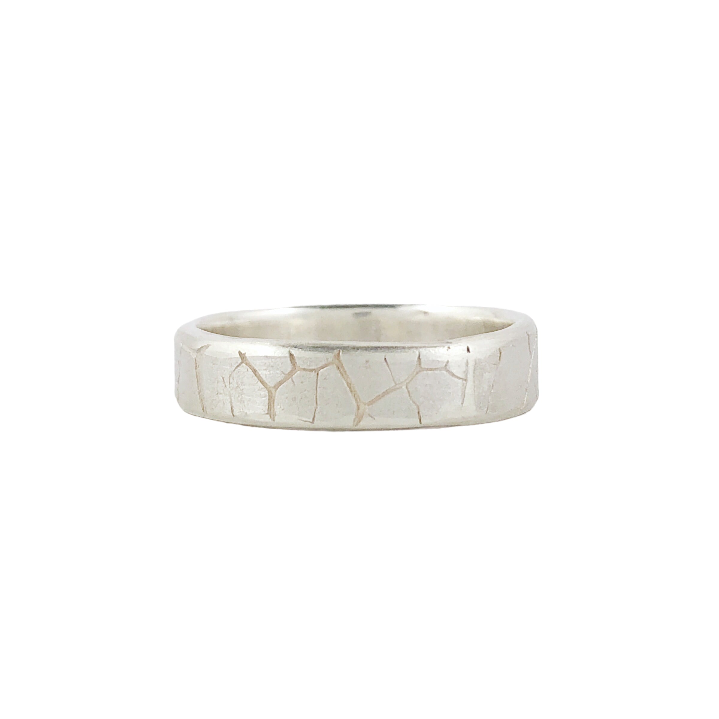 Leaf Impression Ring in Silver -  Louise Fischer