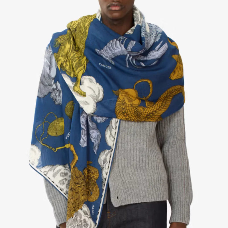 Astrologie Duck Blue Scarf - Inoui Editions