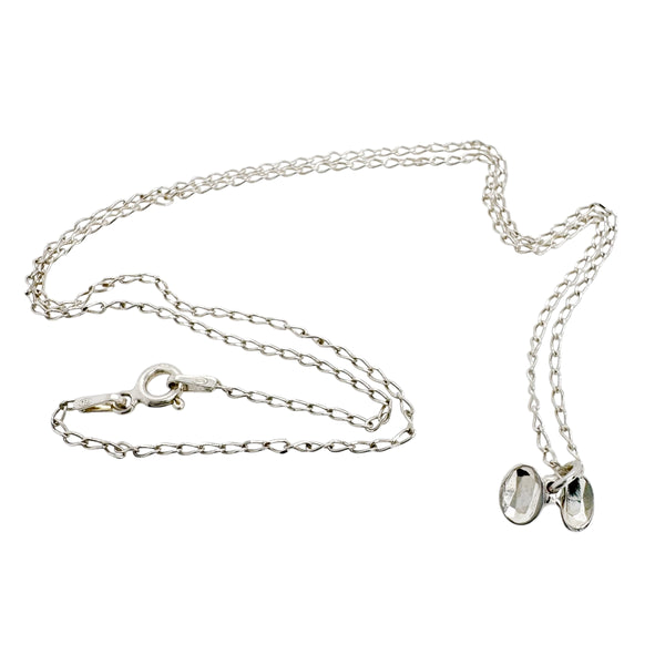 Tiny Twin Impression Silver Necklace - Louise Fischer