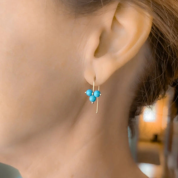 Trinity Gemstone & Gold Earrings - Carla Caruso