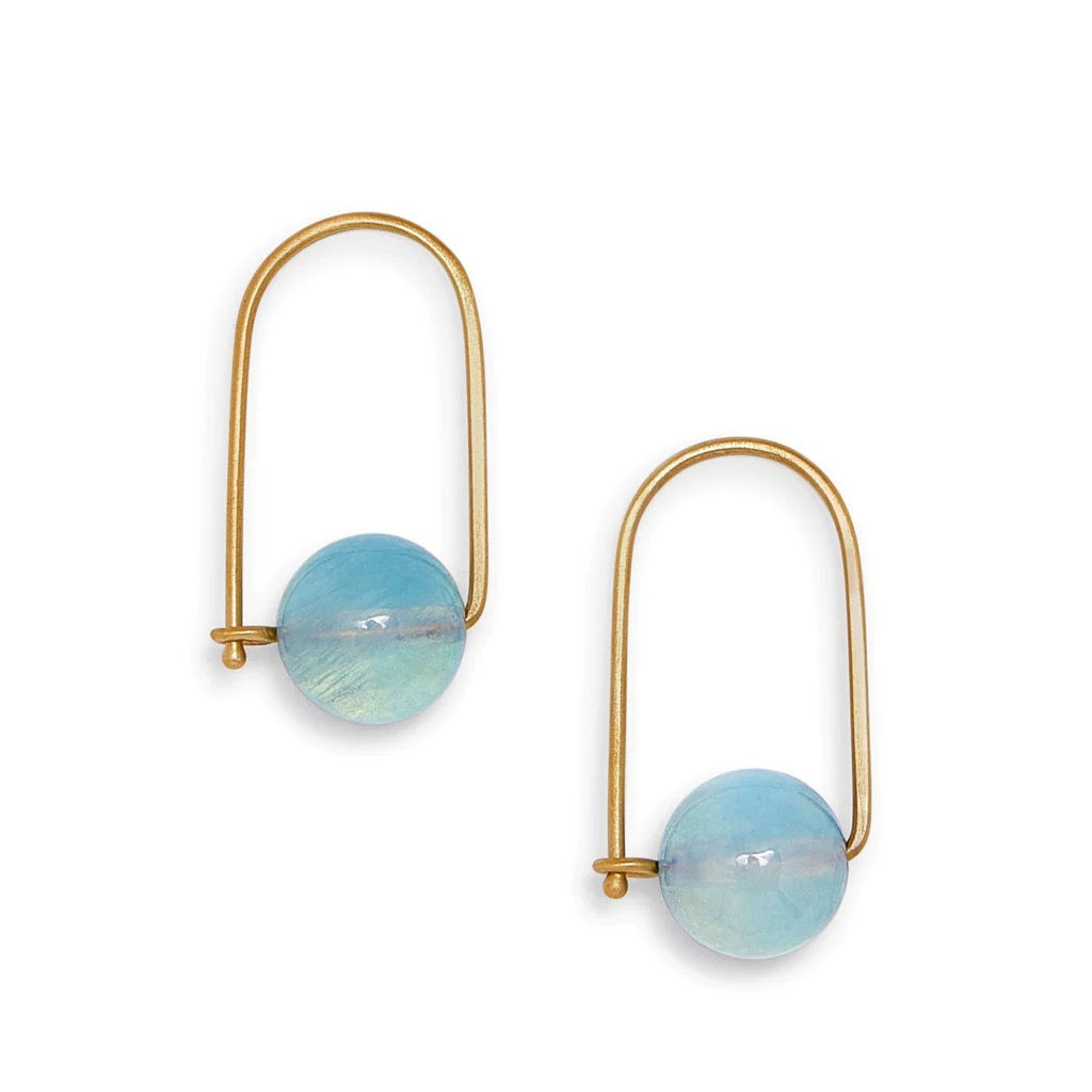 Wide Pearl Arch Earring in 14ct gold - Carla Caruso