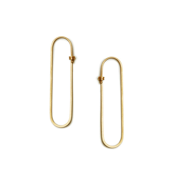 Small Ovalong Dainty Hoop in 14ct gold - Carla Caruso