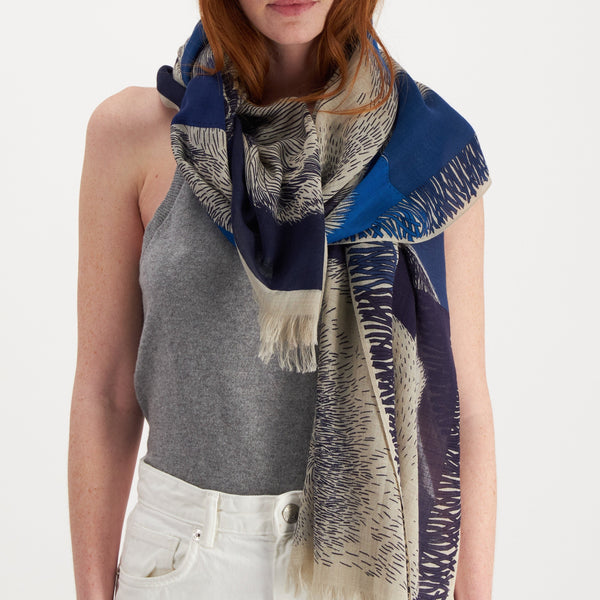 Freres Scarf in Blue - Inoui Editions