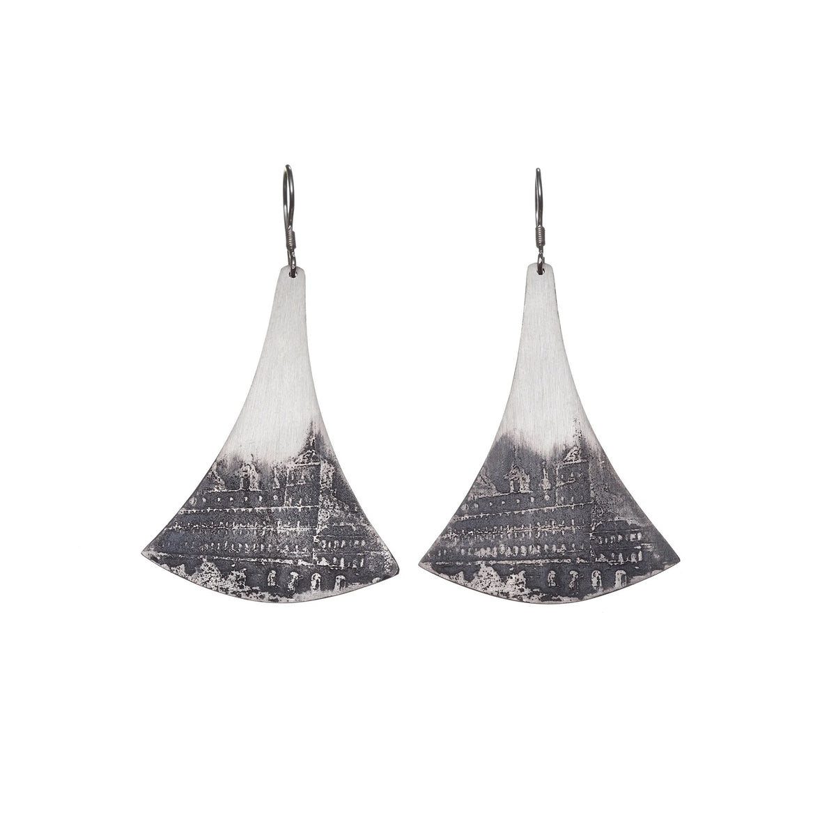 Large Textured City Earrings - Shabana Jacobson