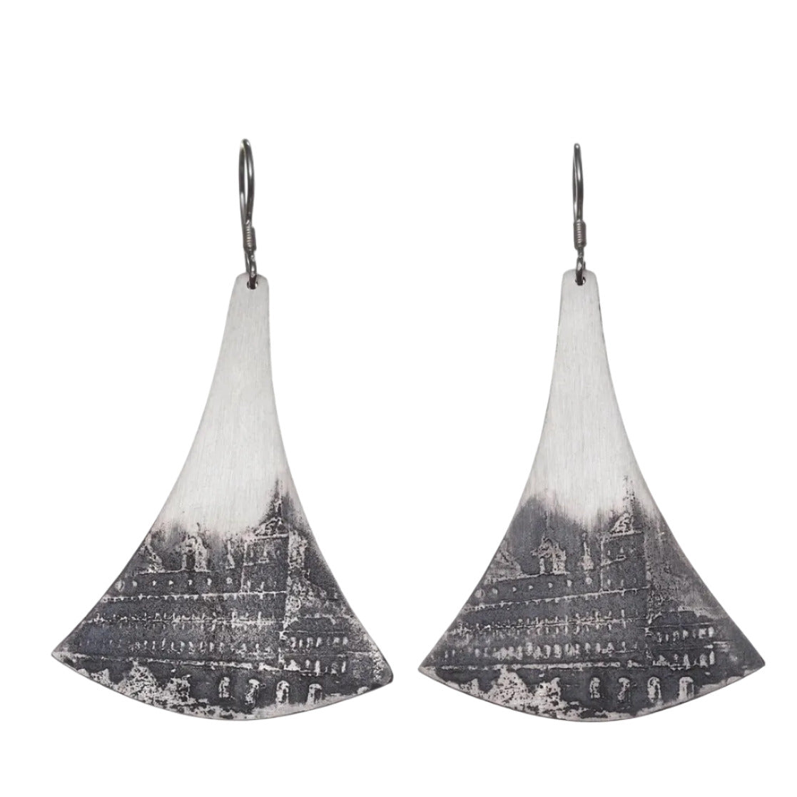 Large Textured City Earrings - Shabana Jacobson