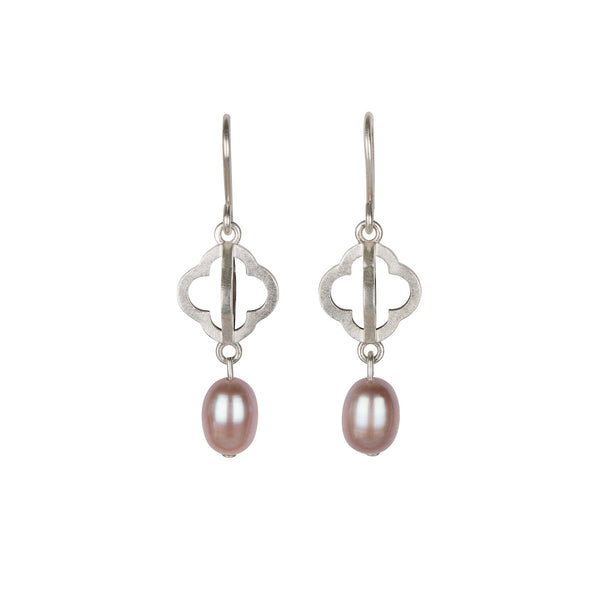 Four Directions Silver & Pearl Earrings - Kate Alterio