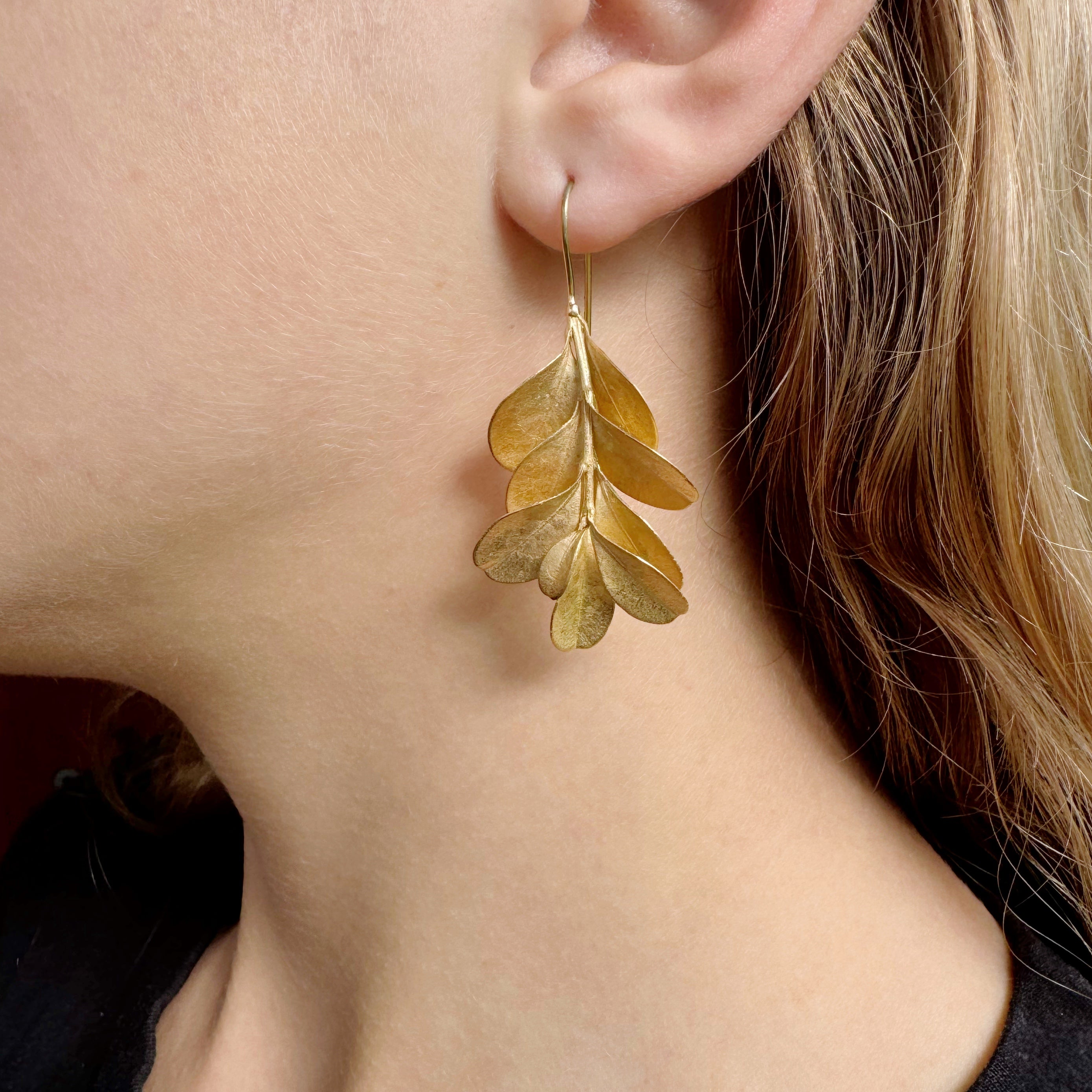 Box Bush Gold Plated Earrings - Anja Jagsch