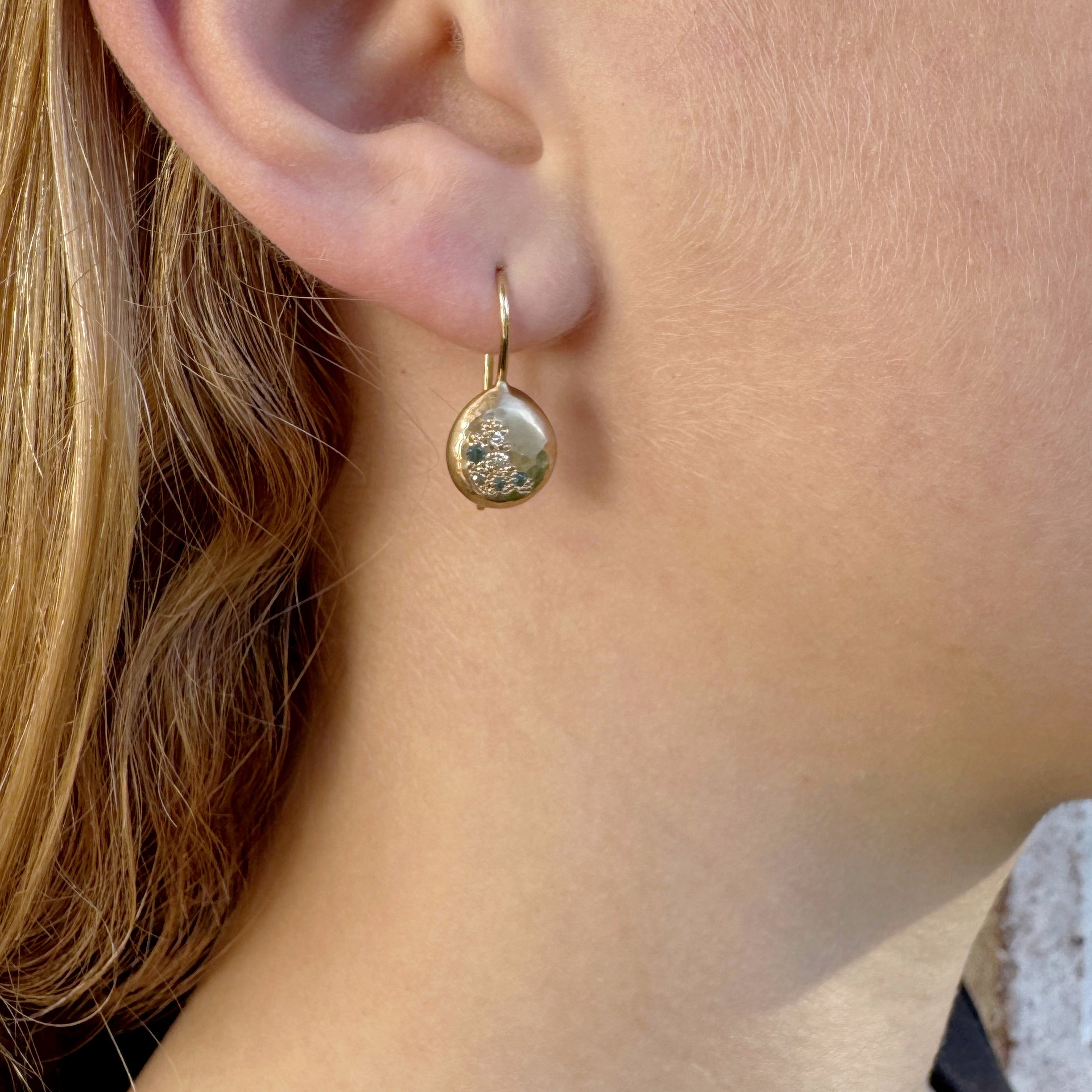 Gold Glimmer Drop Earrings -  Katheryn Leopoldseder