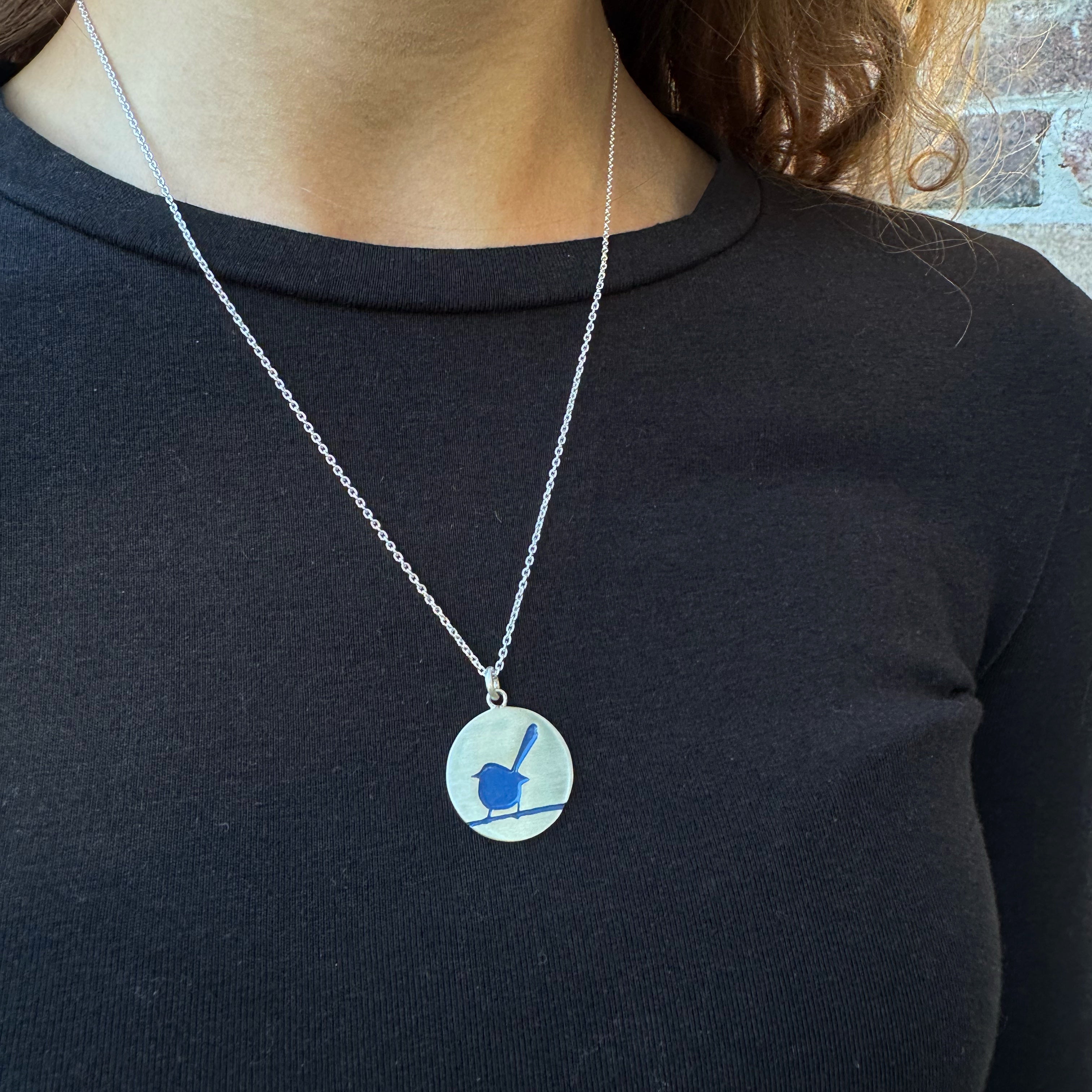 Blue Wren Pendant - Emma Kidson
