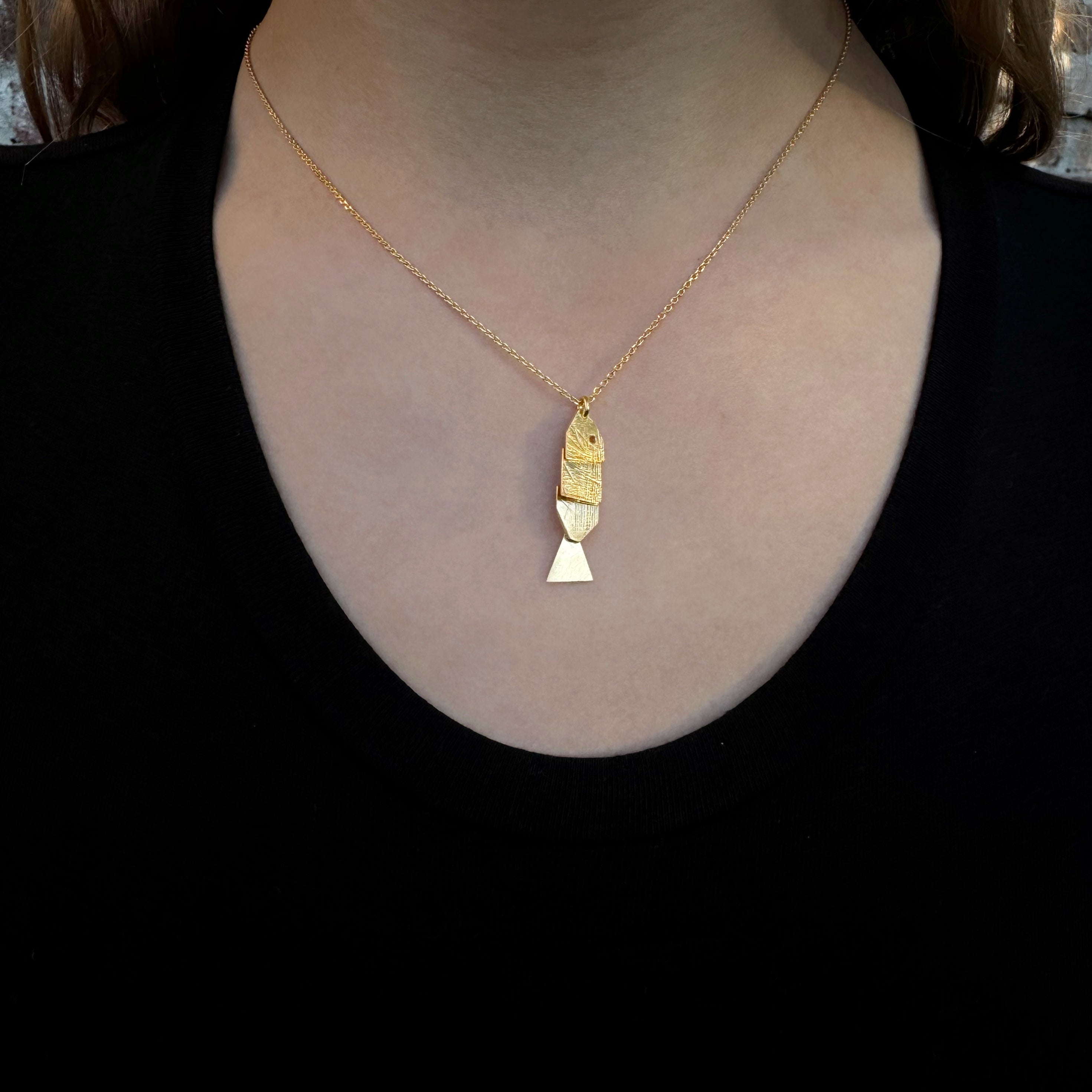 Gold Fish Necklace - Cynthia Nge