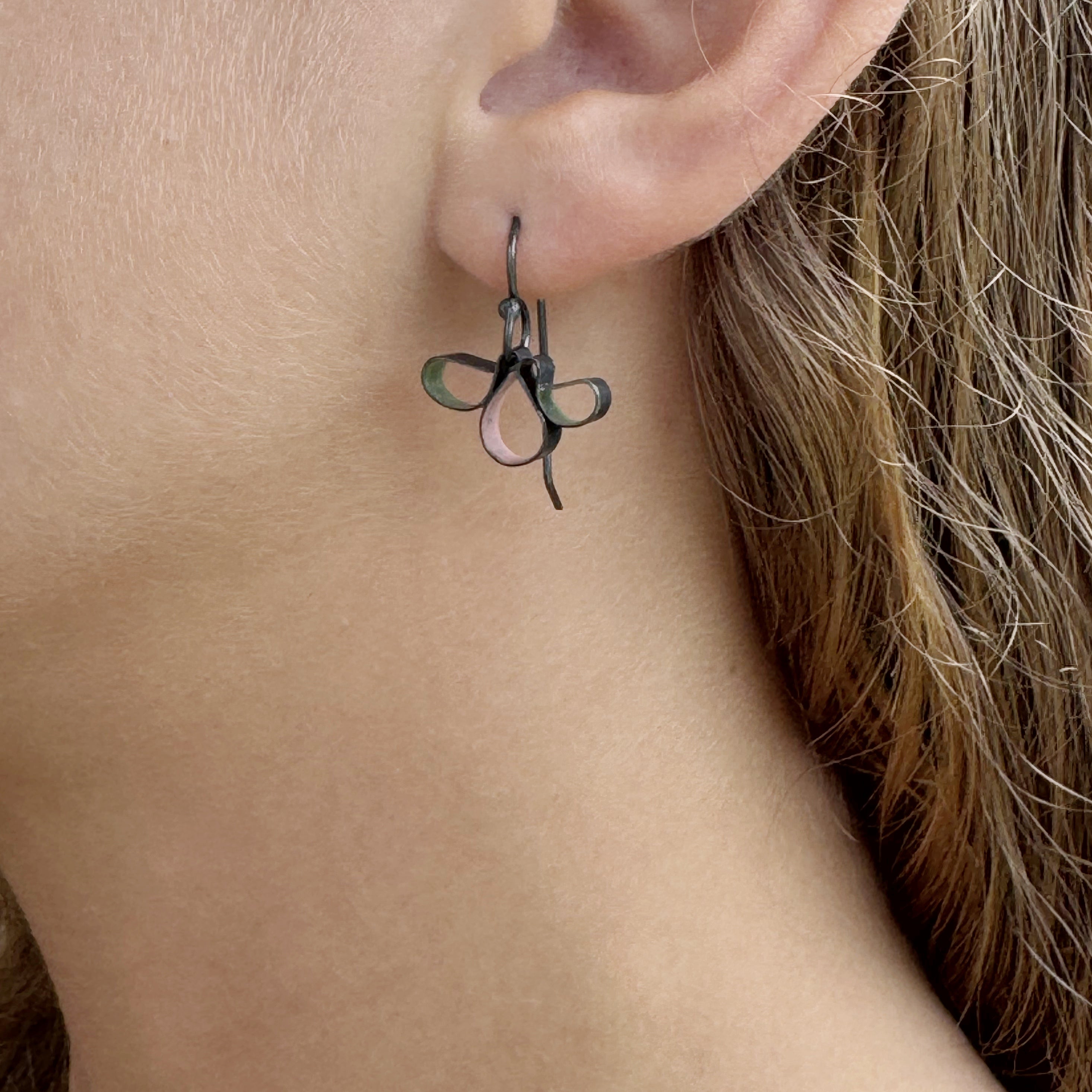 Peony Bud 1 Drop Earrings - Yuko Fujita