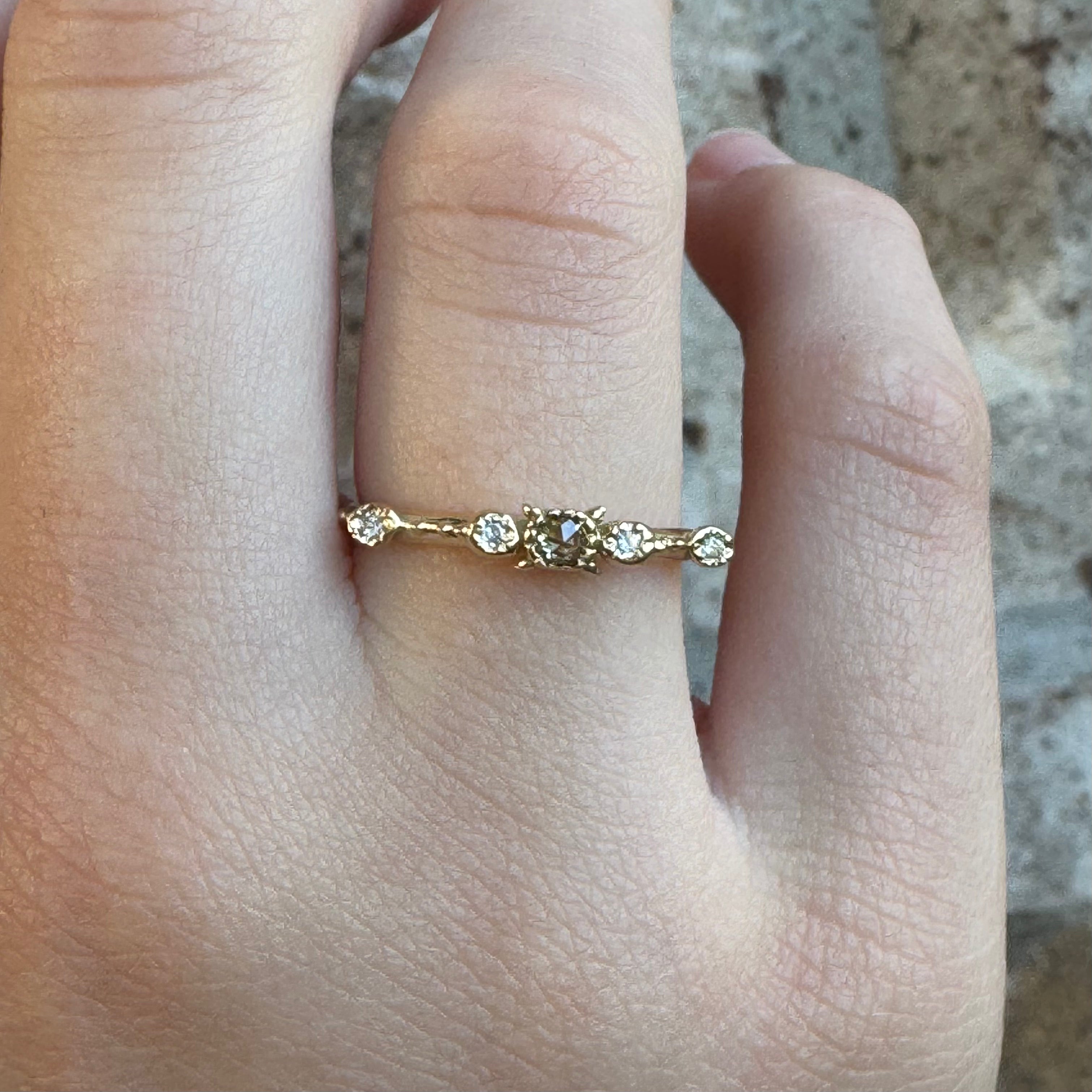 Champagne Diamond Ring - Rusty Thought