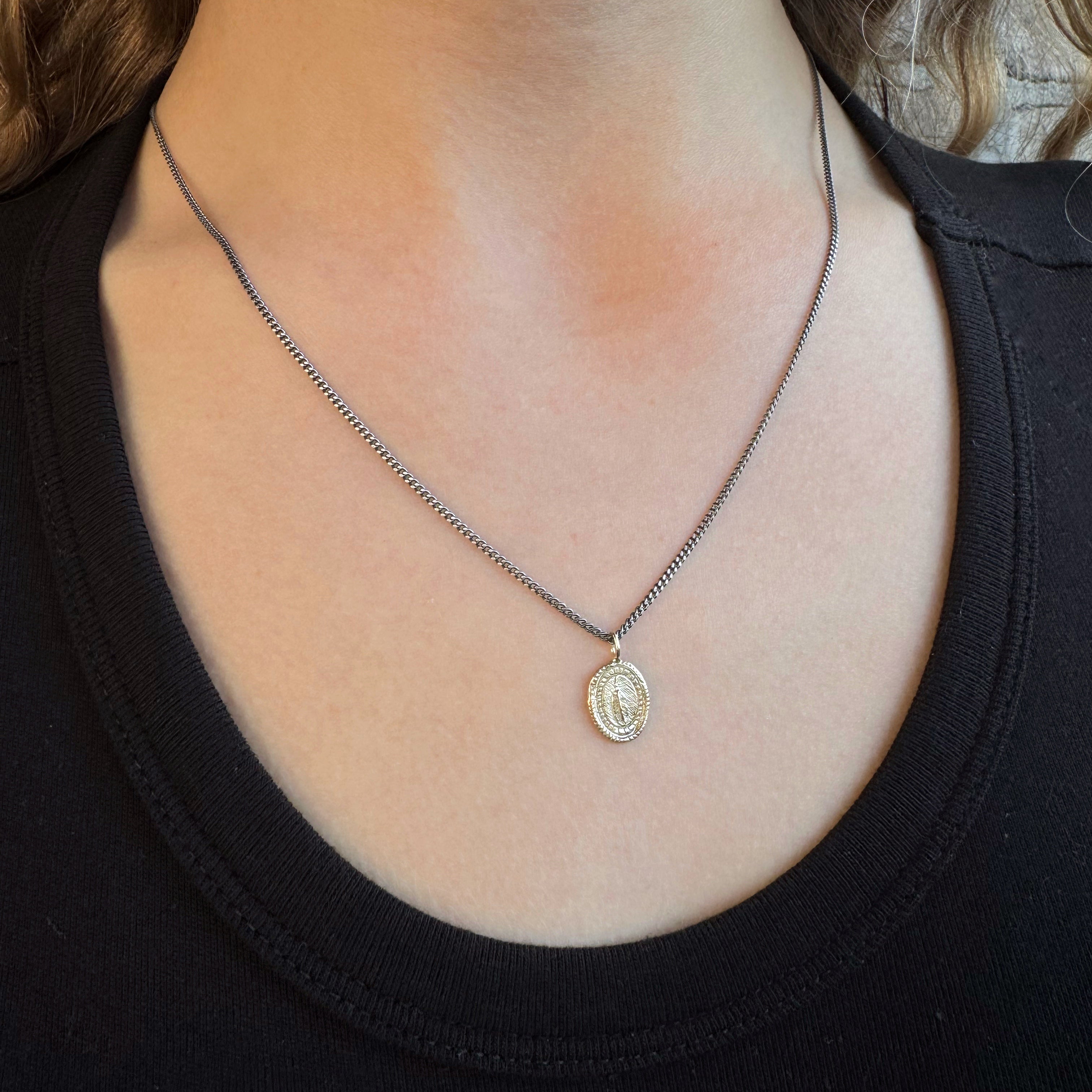 Feather Coin Necklace - Rusty Thought