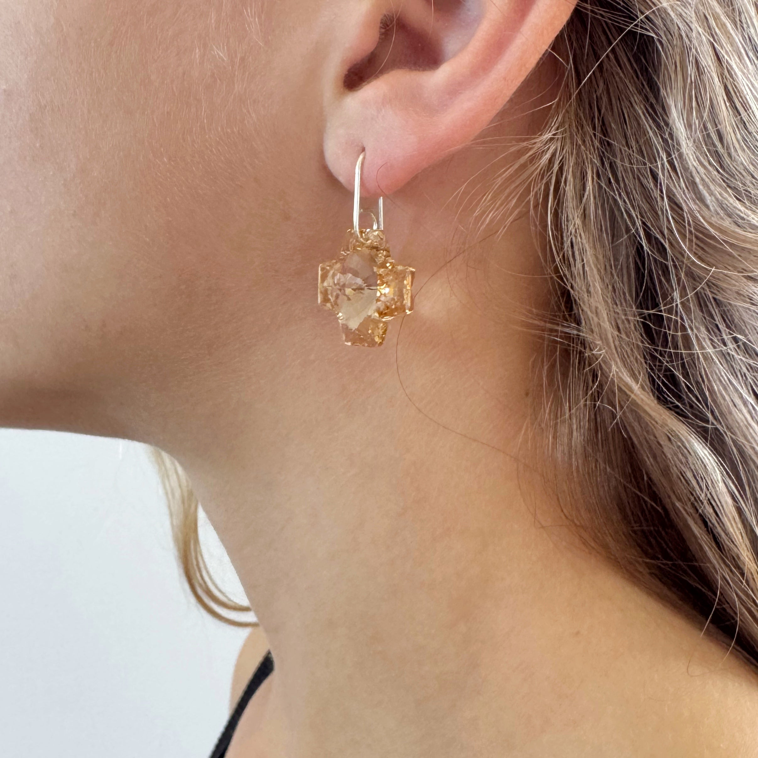 Swarovski Cross Earrings - Ari Athans