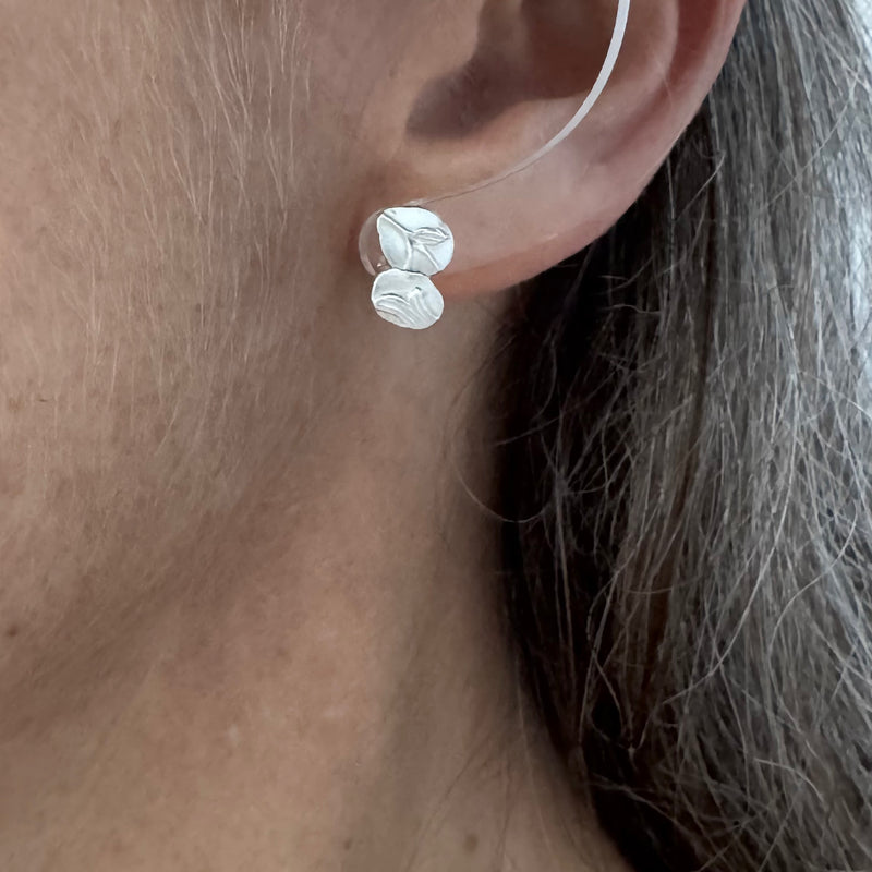 Small Double Silver Keepsake Studs - Cynthia Nge