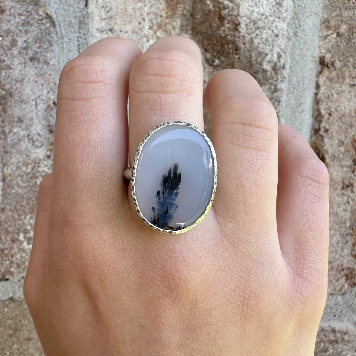 Dendritic Agate Silver Ring - Regina Krawets