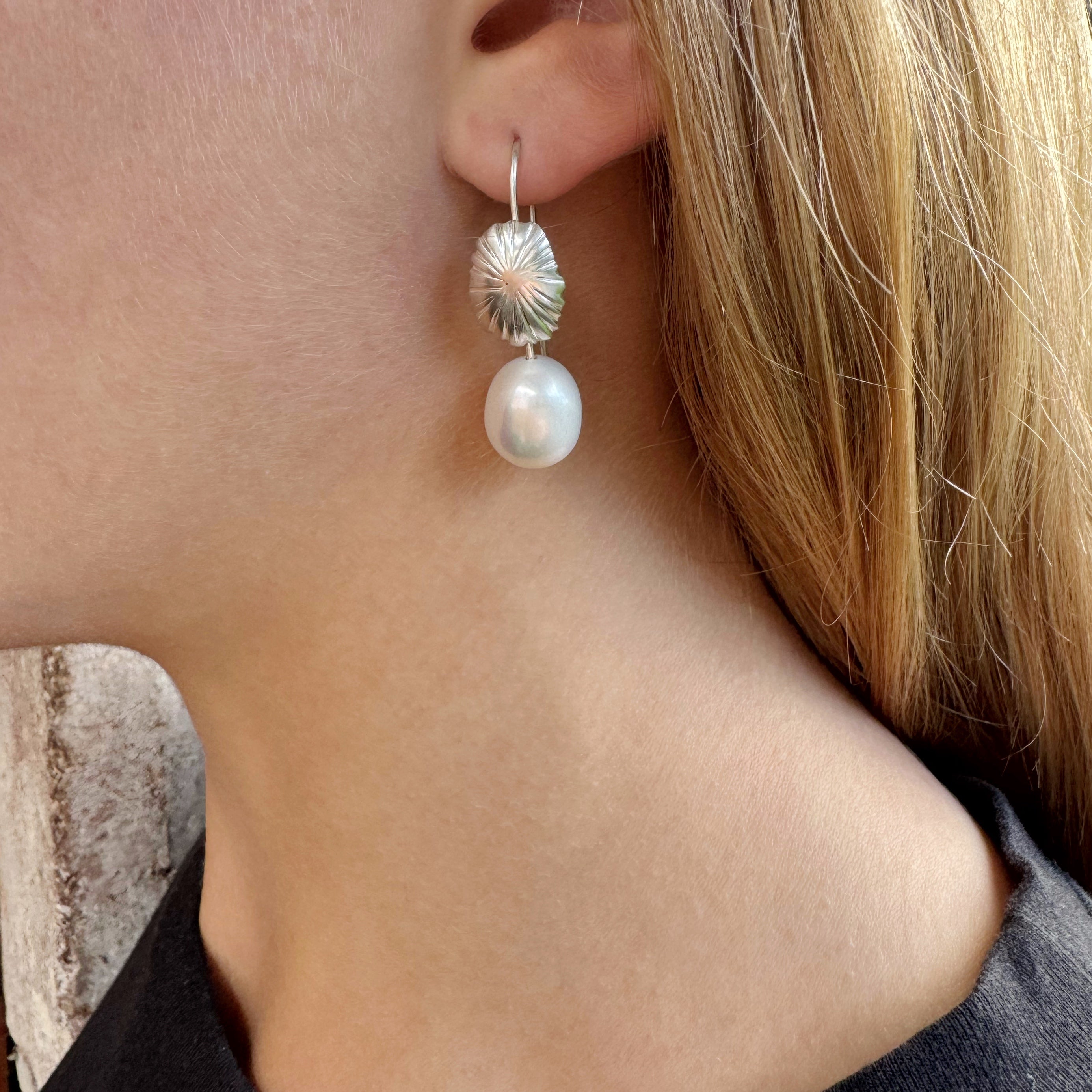 Pearl Drop Earrings - Catherine White