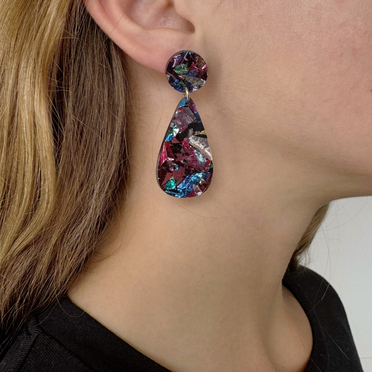 Glitter Drops Studs - Mikmat