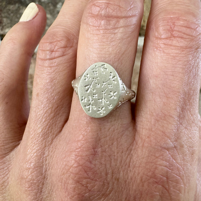 Botanica Oval Signet Ring - Milly Thomas