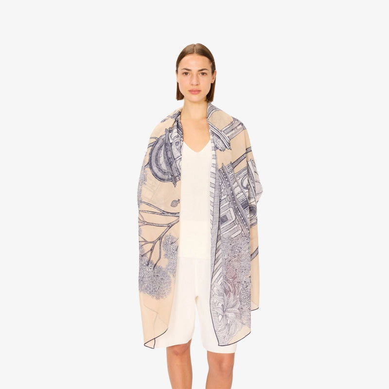 Mirage Scarf in Natural - Inoui Editions