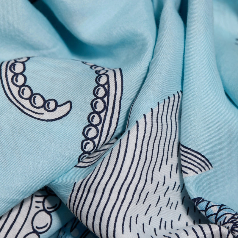 Poseidon Scarf in Turquoise - Inoui Editions
