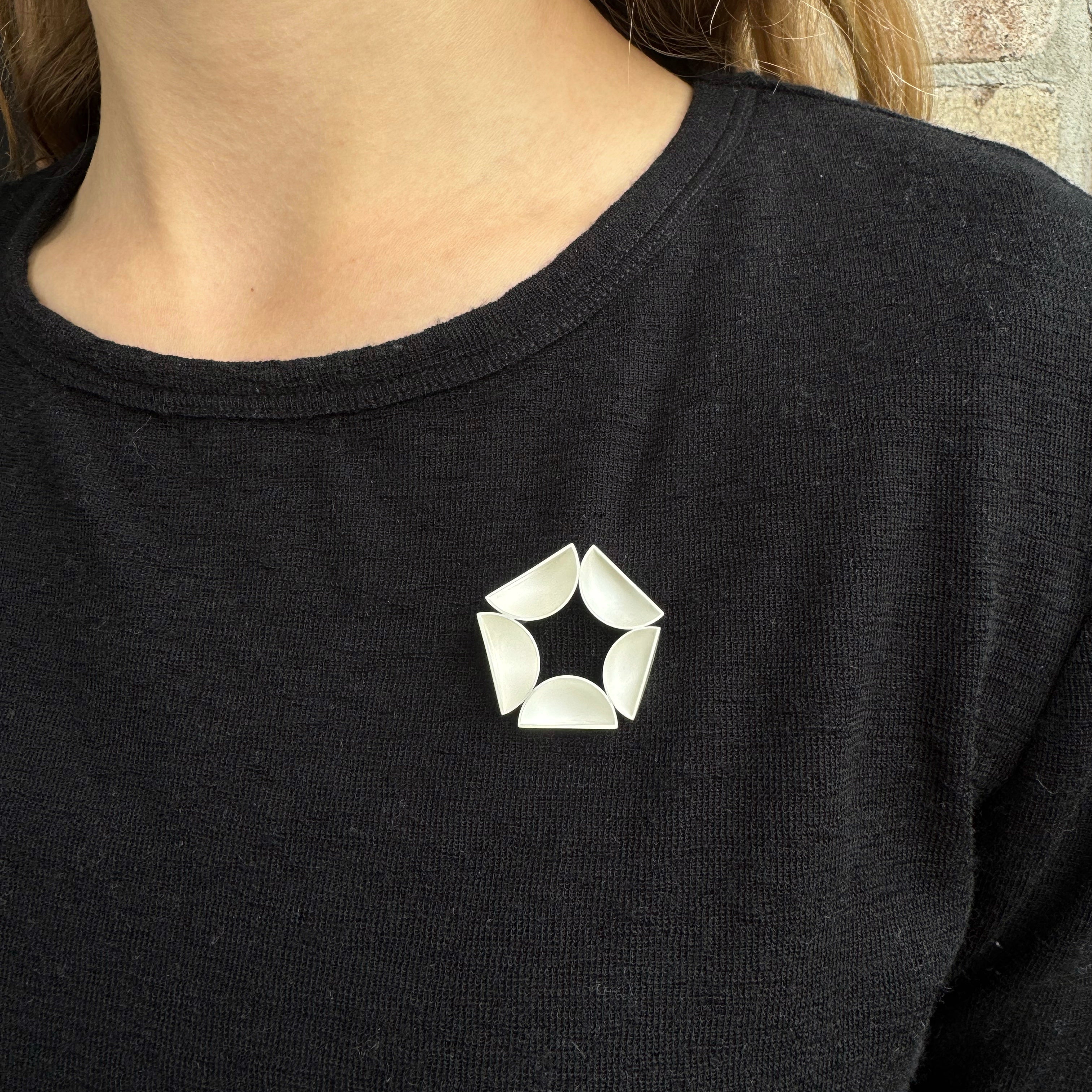Half Shell Flower Brooch - Jo Hawley