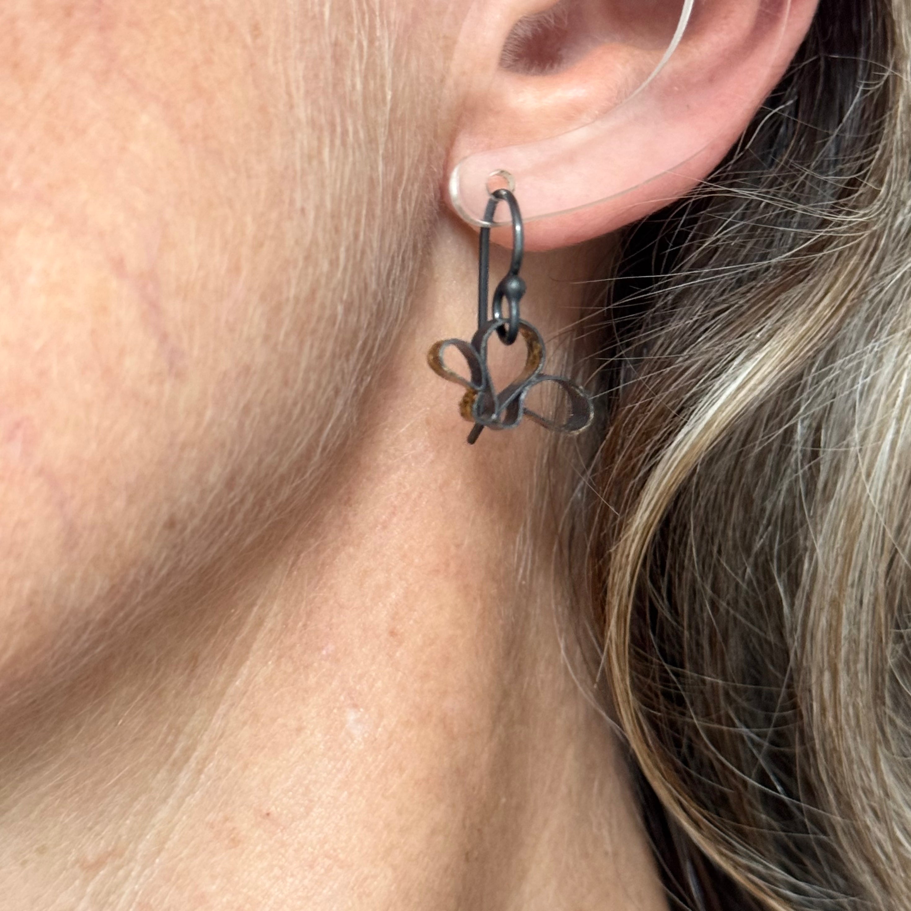 Peony Bud 1 Drop Earrings - Yuko Fujita