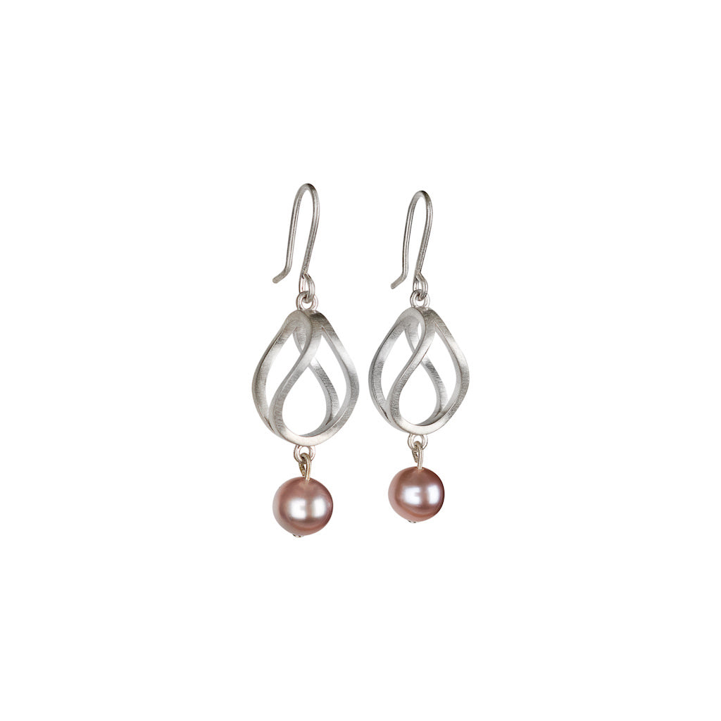 Illusions Silver & Pearl Earrings - Kate Alterio