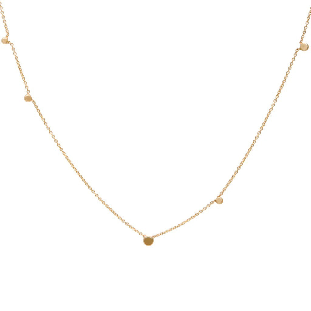 Random Itty Bitty Necklace in 14ct gold - Carla Caruso