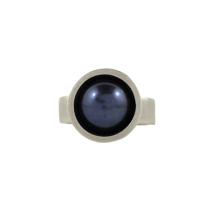 Black Pearl Dome Ring - Ari Athans