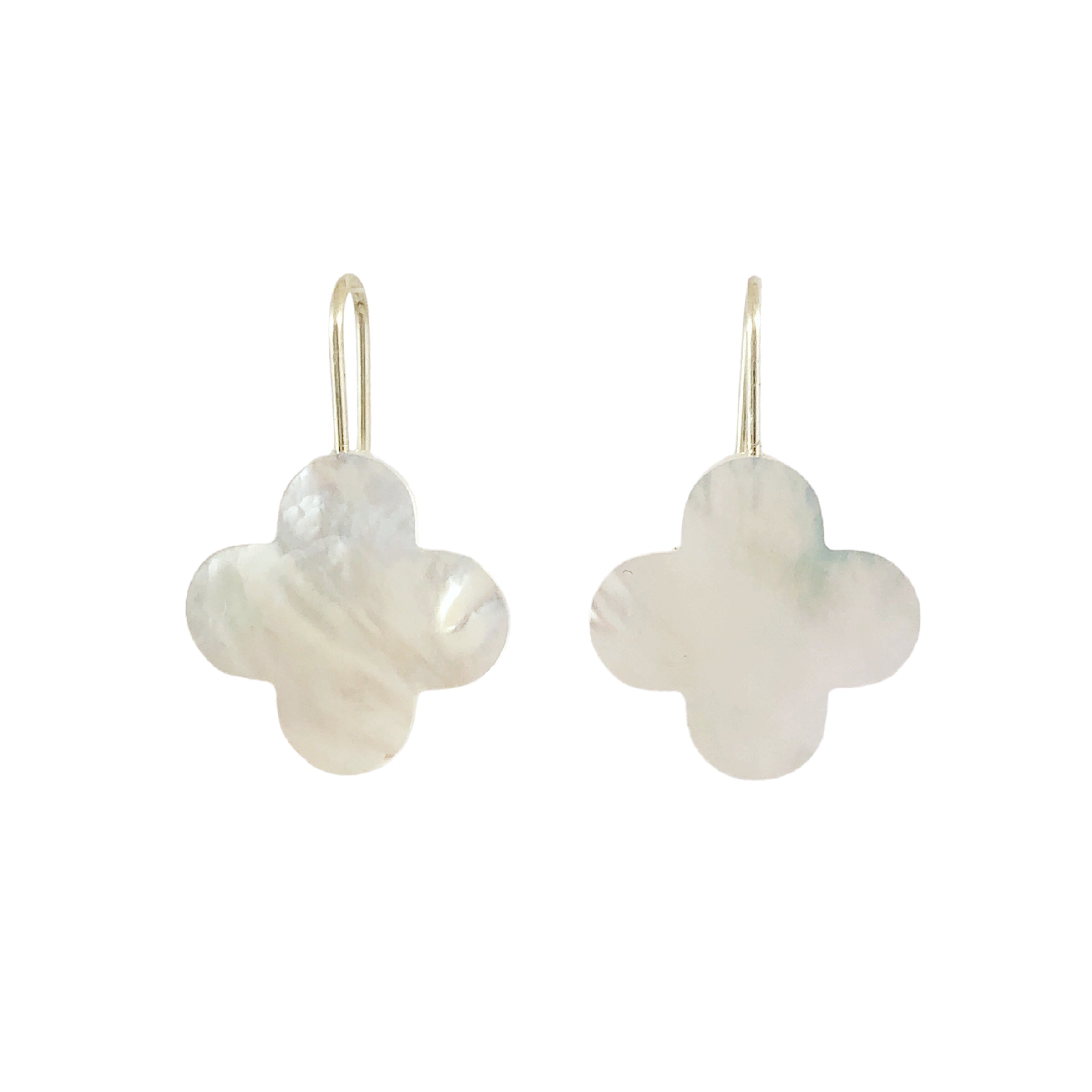 Mother of Pearl Quatrefoil Earrings - Ari Athans