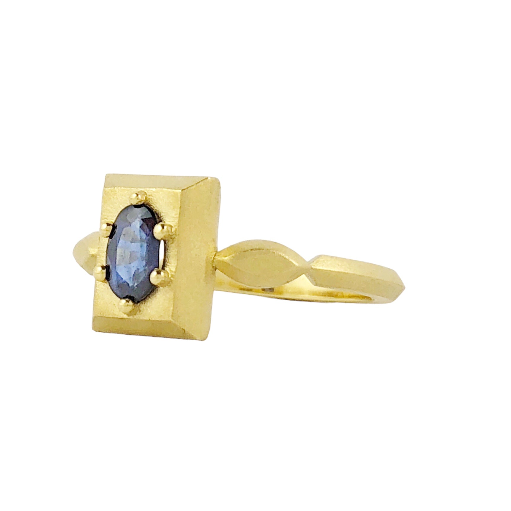 Dais Sapphire 18ct Gold Ring - Erica Bello