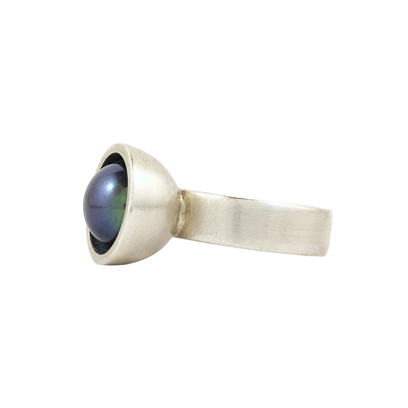 Black Pearl Dome Ring - Ari Athans