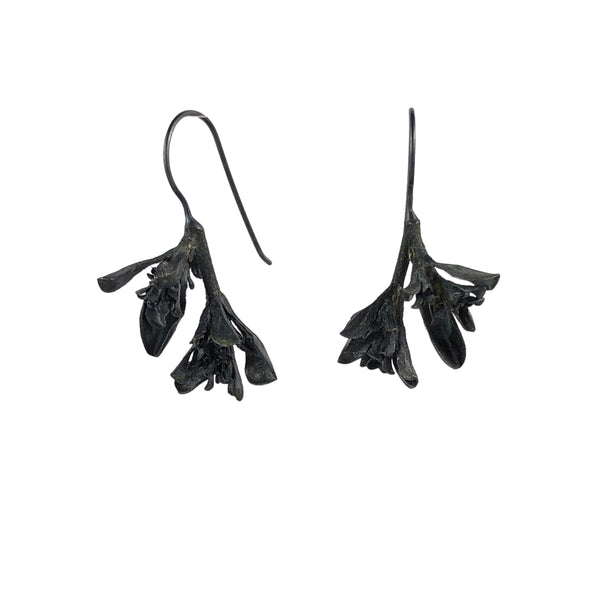 Saltbush Leaf Hooks Oxidised Silver - Anja Jagsch