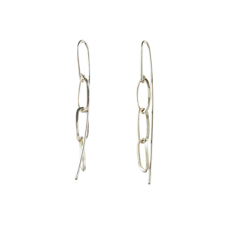 Sundance Short Silver Earrings - Leah Abercrombie