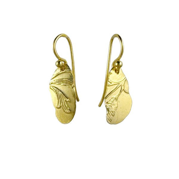 Medium Golden Keepsake Earrings - Cynthia Nge