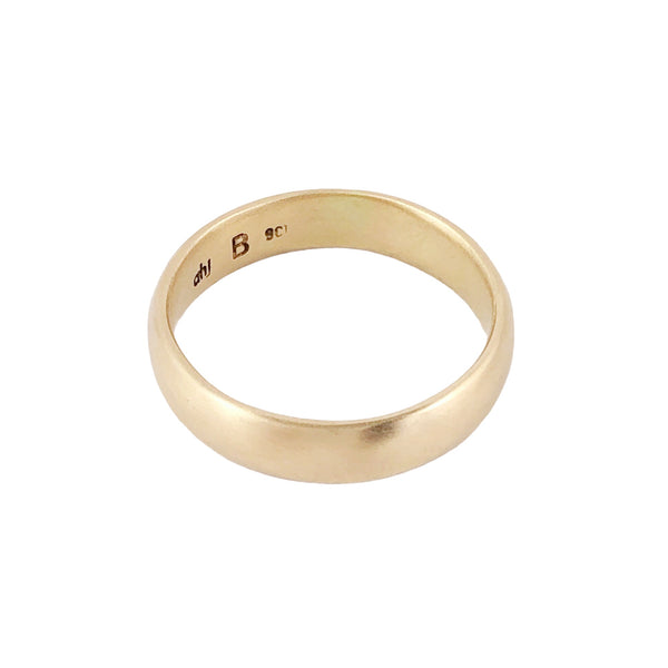 Rounded Narrow 9ct Yellow Gold Ring - Ash Hilton