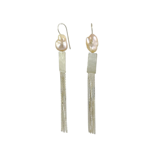 Shikaku Baroque Pearl Earrings - Kaoru Rogers