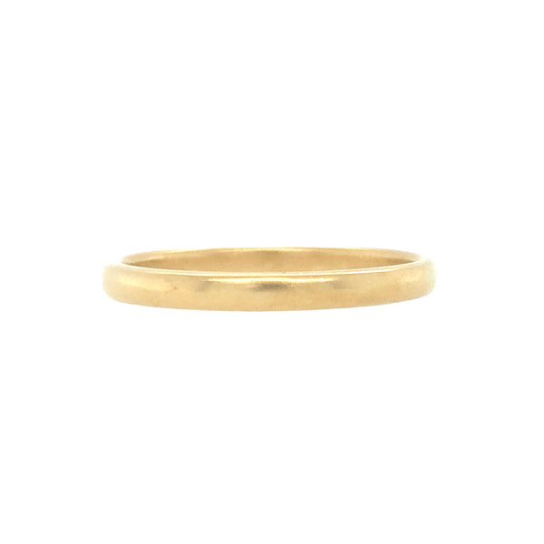 Rounded Narrow 9ct Yellow Gold Ring - Ash Hilton
