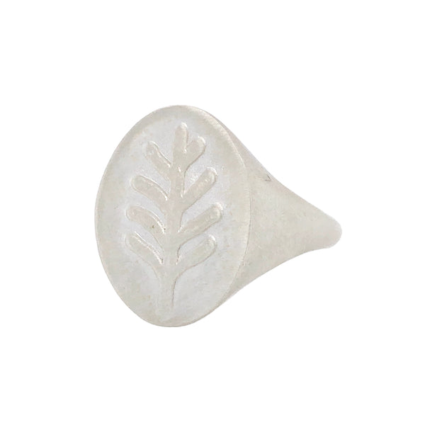 Oval Feather Signet Ring - Milly Thomas