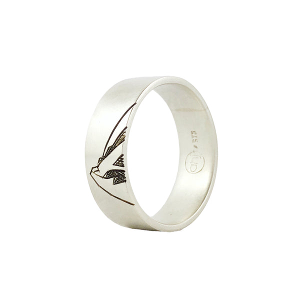Silver Etched Mountain Ring - Ash Hilton