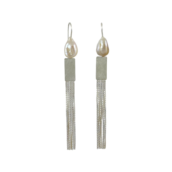 Shikaku Baroque Pearl Earrings - Kaoru Rogers