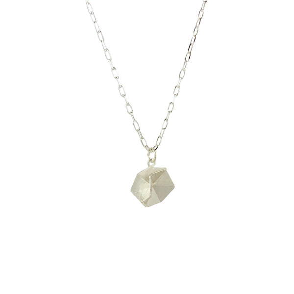Silver 3D Hexagon Necklace - Ananda Ungphakorn