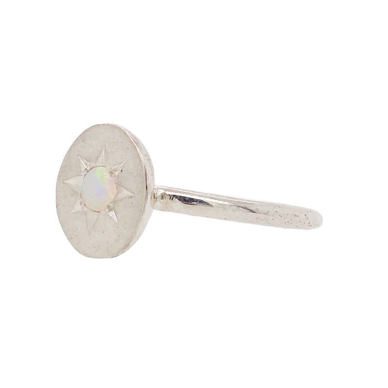 Opal Star Pebble Silver Ring - Sarah Gardner