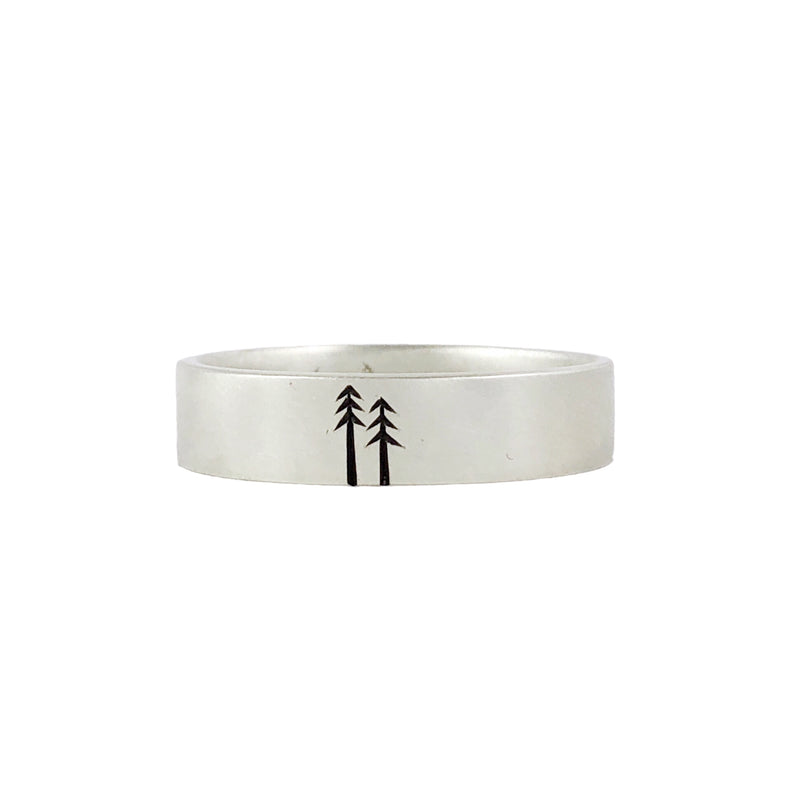 Silver Etched Woodland Ring - Ash Hilton