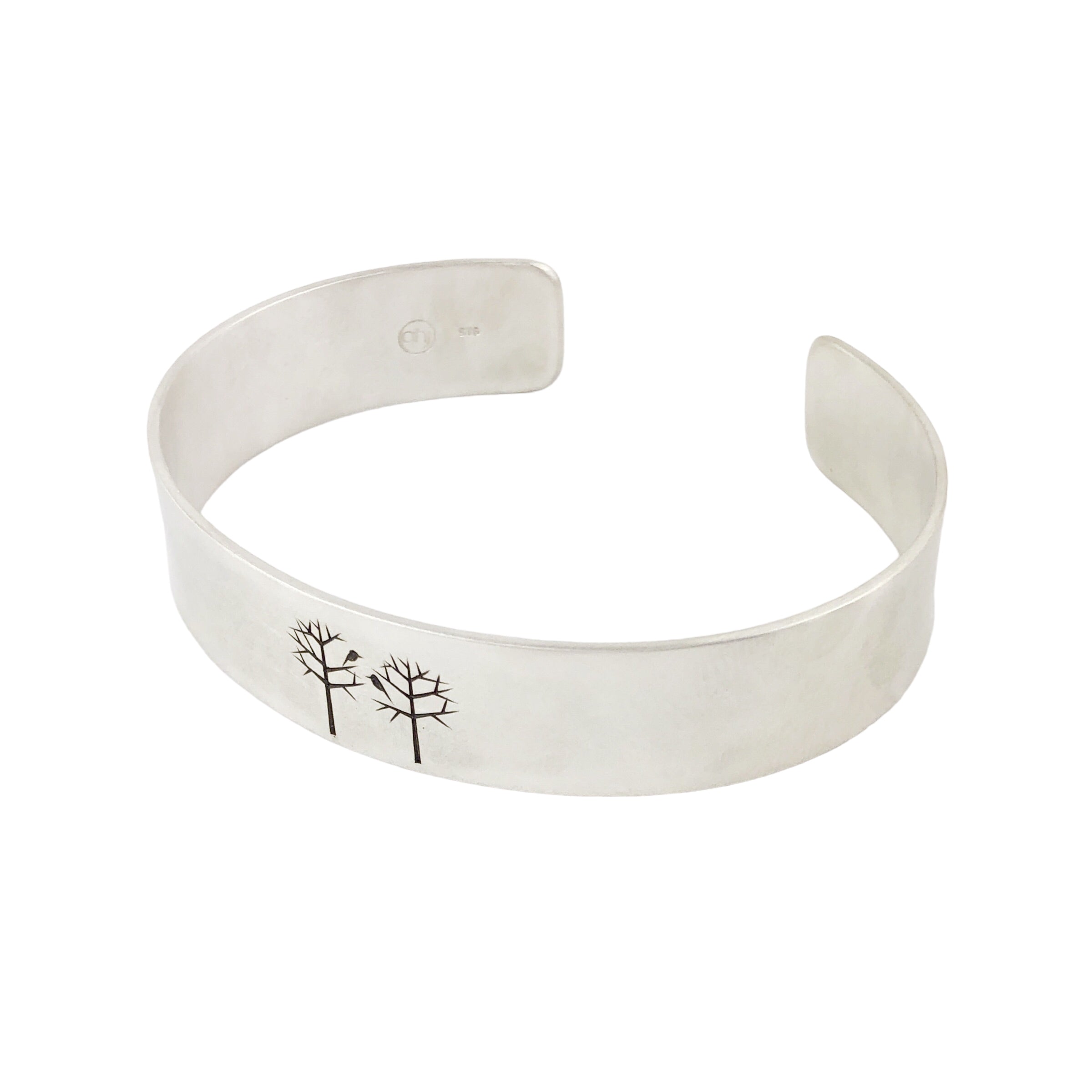 Etched Birds In Trees Cuff - Ash Hilton